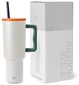 Simple Modern 40 oz Tumbler with Handle and Straw Lid | Insulated Reusable Stainless Steel Water Bottle Travel Mug Cupholder Use | Gift for Women Men Him Her | Trek Collection | 40oz | Stone Haven Mix