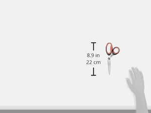 Brabantia Tasty+ Kitchen Scissors (Terracotta/Black) Ergonomic, Soft-Handle, Rust-Free Kitchen Blades for Kitchen or Crafts