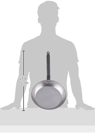 DE BUYER - 5110.30 - 'Carbon Plus' Round Stove Lyonnaise Cup - Tail Feather Riveted - White Steel Sheet