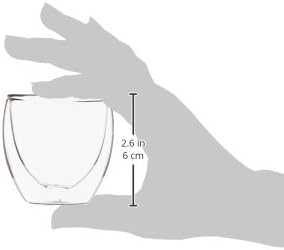 Bodum 2.5oz Pavina Double Wall High-Heat Borosilicate Glass, Set of 2, Clear