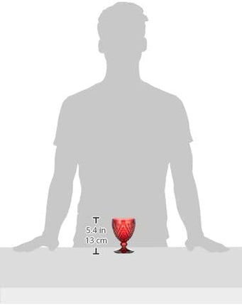 Villeroy & Boch Boston Colored Red Wine Glass, Crystal Glass, Made in Germany, 6.75 oz Capacity, Red