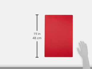 Winco Cutting Board, 12 by 18 by 1/2-Inch, Red