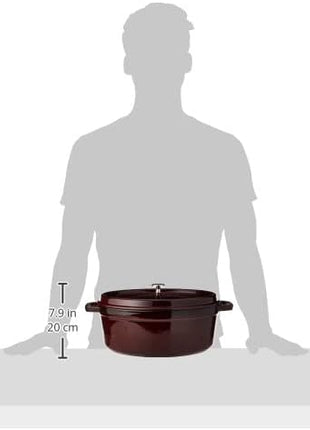 STAUB Cast Iron Roaster/Cocotte, Oval 33 cm, 6.7 L, Grenadine