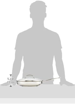 Cuisinart 12 Inch Skillet with Glass Cover, Chef's Classic Collection, 722-30G