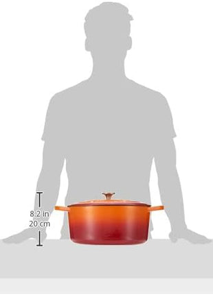 Crock Pot Artisan Oval Enameled Cast Iron Dutch Oven, 7-Quart, Sunset Orange