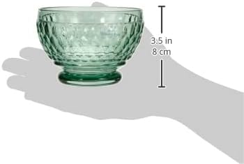 Villeroy & Boch Boston Colored Individual Bowl, Green, 4.5" Diamond Faceted Crystal