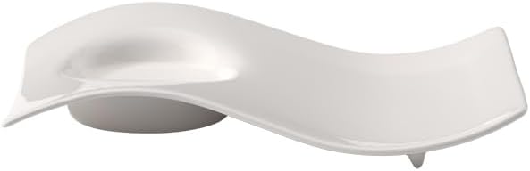 Villeroy & Boch New Wave Cafe Large Party Plate, 8.5 x 6.5 in, Premium Porcelain, White