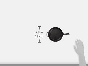 Lodge 8 Inch Pre-Seasoned Cast Iron Stamped Skillet - Signature Teardrop Handle - Use in the Oven, on the Stove, on the Grill, or Over a Campfire - Deer