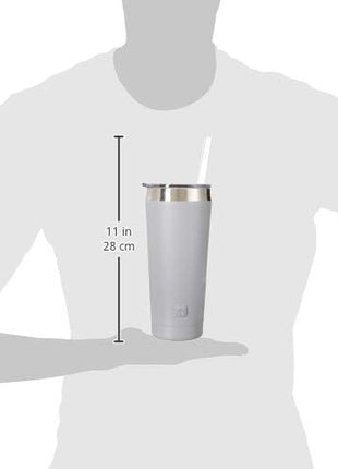 Ello Beacon Vacuum Insulated Stainless Steel Tumbler with Slider Lid and Optional Straw