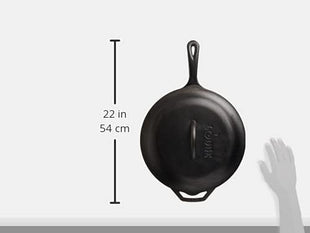 Lodge 5 Quart Pre-Seasoned Cast Iron Deep Skillet with Lid - Signature Teardrop Handle & Assist Handle - Use in the Oven, on the Stove or Grill, or Over a Campfire - Use to Sear, Sauté, Bake, Broil, Braise, Fry, or Grill - Black