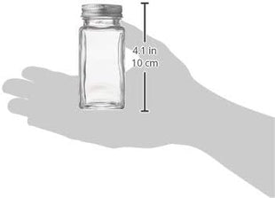 DII Farmhouse Vintage Decorative Metal Pantry Spice Rack Organizer, 4x2 4oz, Spice Jars 12 Piece