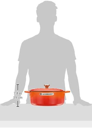 Le Creuset Enameled Cast Iron Signature Oval Dutch Oven, 6.75 qt., Flame