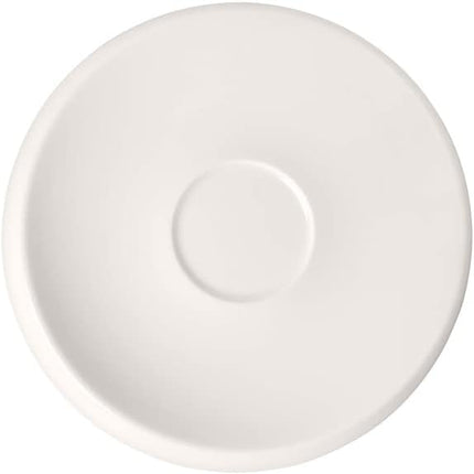Villeroy & Boch NewMoon Collection Coffee Cup Saucer, Premium Porcelain, Made in Germany, Dishwasher and Microwave Safe, 6.5 in, White