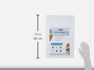 Winco Heavy-Duty Plastic Cutting Board, 12" x 18" x 3/4", White