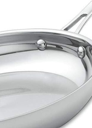 Cuisinart 422-30H Contour Stainless 12-Inch Open Skillet with Helper Handle, Silver