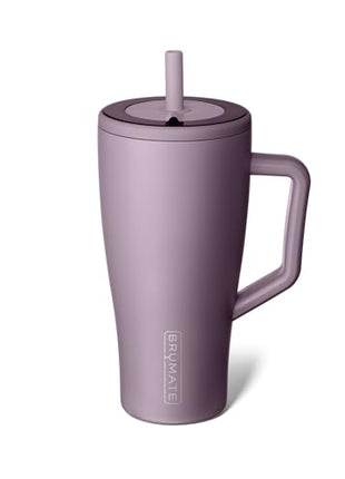 BrüMate Era 30 oz Tumbler with Handle and Straw | 100% Leakproof Insulated Water Bottle Tumbler with Lid and Flexible SoftSip Straw | Made of Stainless Steel | Cup Holder Friendly | 30oz (Lilac Dusk)