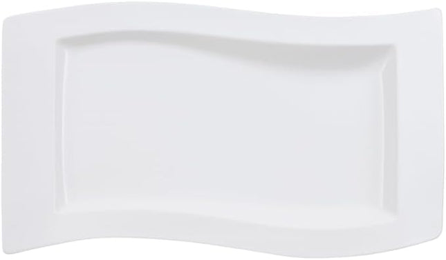 Villeroy & Boch New Wave Serving Dish, 19.25 in, Premium Porcelain, White