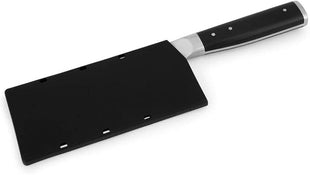 KitchenAid Gourmet Forged Triple Rivet Cleaver Knife with Custom Fit Blade Cover, 6 inch, Sharp Kitchen Knife, High Carbon Japanese Stainless Steel Blade, Meat Cleaver, Black
