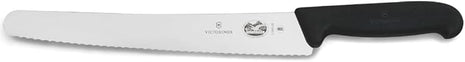 Victorinox 10.25 Inch Fibrox Bread Knife with Ultra-Sharp Serrated Edge, Black