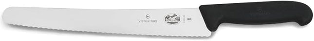 Victorinox 10.25 Inch Fibrox Bread Knife with Ultra-Sharp Serrated Edge, Black