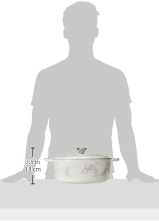 Le Creuset Enameled Cast Iron Signature Oval Dutch Oven, 6.75 qt., Marble