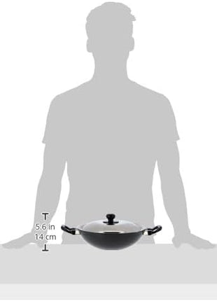 Hawkins Futura Nonstick Kadhai 2.5 L, 26 cm, 3.25 mm with SS lid (Black)