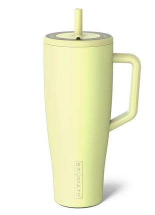 BrüMate Era 40 oz Tumbler with Handle & Straw | 100% Leakproof Insulated Water Bottle Tumbler with Lid & Flexible SoftSip Straw | Made of Stainless Steel | Cup Holder Friendly | 40oz (Prickly Pear)