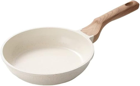 Induction Ceramic Nonstick Frying Pan,Light Weight Skillet,Healthy Non Toxic Omelet Pan,All Stoves Compatible Egg Pan (white, 8inch)