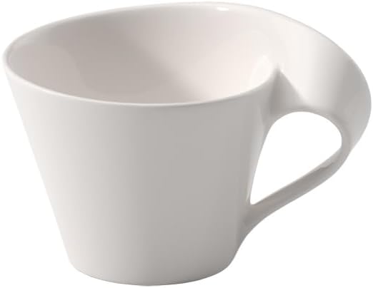 Villeroy & Boch NewWave Caffé Collection Small Cappuccino Cup, Premium Porcelain, Made in Germany, 5 x 3.75 x 3.25 in, 5 oz Capacity, Rich, Creamy White