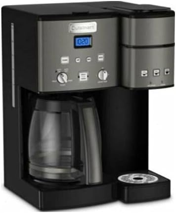 Cuisinart Coffee Maker,12 Cup with 3 Single-Size Brewers, 6, 8, 12 oz, Black/Stainless Steel, SS-15BKSP1
