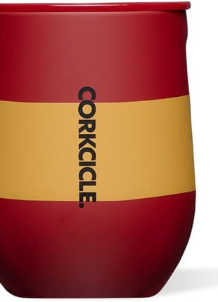 Corkcicle Stemless Insulated Wine Glass Tumbler - Keeps Beverages Cold 6 Hours & Hot 3 Hours - Stainless Steel - Easy-Grip - Summer Drinkware Gift - Keeps Drinks Ice Cold - 12 oz - Gryffindor