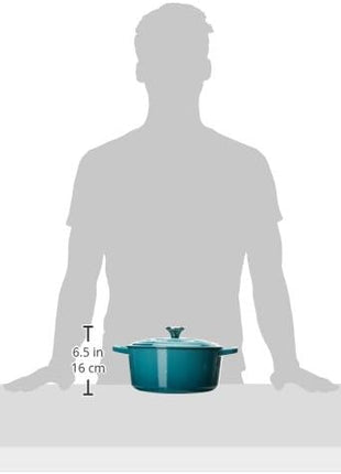 Le Creuset Enameled Cast Iron Signature Round Dutch Oven, 5.5 qt., Caribbean