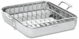 Cuisinart 16-Inch Roaster, Chef's Classic Rectangular Roaster with Rack, Stainless Steel, 7117-16URP1