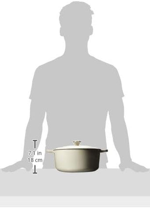 Le Creuset Enameled Cast Iron Signature Round Dutch Oven, 7.25 qt., White
