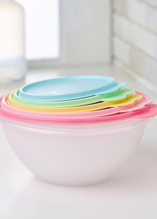 Tupperware Heritage Wonderlier 10 Piece Food Storage Bowl Set in Vintage Colors- Dishwasher Safe & BPA Free - (5 Containers + 5 Lids)
