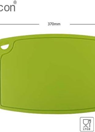 Liflicon Extra Large Thick Silicone Cutting Board 14.6'' x 10.43'' Chopping Board Flexible Cutting Mats Dishwasher Safe-Green