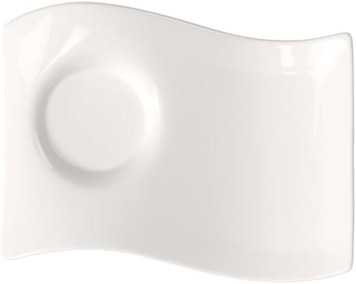 Villeroy & Boch New Wave Cafe Large Party Plate, 8.5 x 6.5 in, Premium Porcelain, White