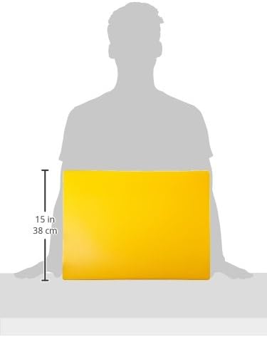 Winco Heavy-Duty Plastic Cutting Board, 15" x 20" x 1/2", Yellow, Medium