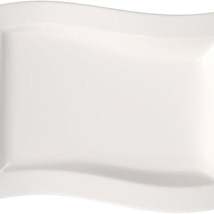 Villeroy & Boch New Wave Gourmet Plate, 13 x 9.5 in, Premium Porcelain, White