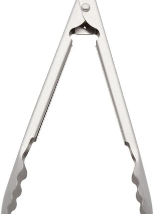 KitchenAid Gourmet Stainless Steel Serving Tongs with Hang Hook and Secure Closing Lock, 9 Inch, Stainless Steel