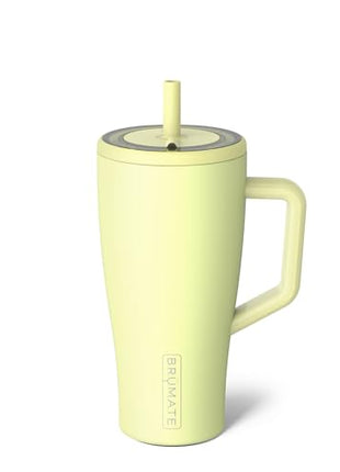 BrüMate Era 30 oz Tumbler with Handle & Straw | 100% Leakproof Insulated Water Bottle Tumbler with Lid & Flexible SoftSip Straw | Made of Stainless Steel | Cup Holder Friendly | 30oz (Prickly Pear)