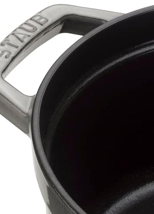 Staub 1003926 Cast Iron Roaster/Cocotte, Round 28 cm, 6.7 L, Graphite Grey