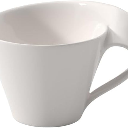 Villeroy & Boch New Wave Cafe Café au Lait Cup, 8.75 oz, Premium Porcelain, White