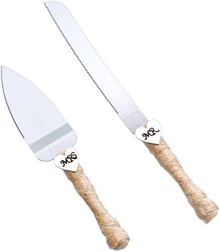 MR MRS Wedding Cake Knife and Server Set Pizza Pie Cake Knife Cutter Serveing