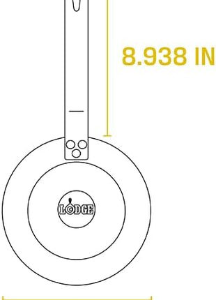 Lodge Pre-Seasoned Carbon Steel Skillet - Use in the Oven, on the Stove, on the Grill, or Over a Campfire - 8 Inch