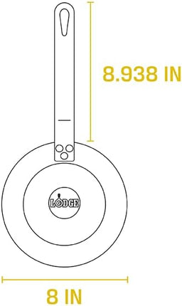 Lodge Pre-Seasoned Carbon Steel Skillet - Use in the Oven, on the Stove, on the Grill, or Over a Campfire - 8 Inch