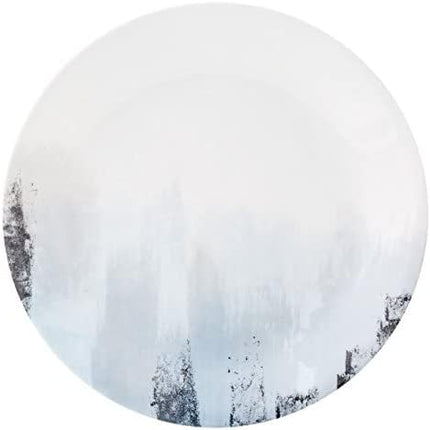 Corelle Tranquil Reflection Chip & Break resistant 12Pc Dinner Set, Service For 4, Blue, Grey