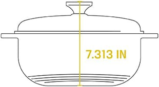 Lodge 6 Quart Enameled Cast Iron Dutch Oven with Lid – Dual Handles – Oven Safe up to 500° F or on Stovetop - Use to Marinate, Cook, Bake, Refrigerate and Serve – Island Spice Red