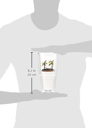 Tervis Palm Tree & Hammock Scene Made in USA Double Walled Insulated Tumbler Cup Keeps Drinks Cold & Hot, 24oz, Unlidded