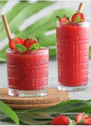 LAV Old Fashioned Whiskey Glass Set with Linear Nuances | Set of 4 x 11 oz | Brit Glasses, Bourbon, Scotch, Cocktails, Liquor | Crystal Whiskey, Bistro, Short Drink, Rock Glass, Bar | Dishwasher Safe